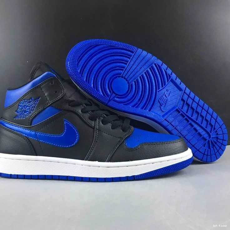 Royal Black Air Jordan Blue Mid 554724-068 1 1023